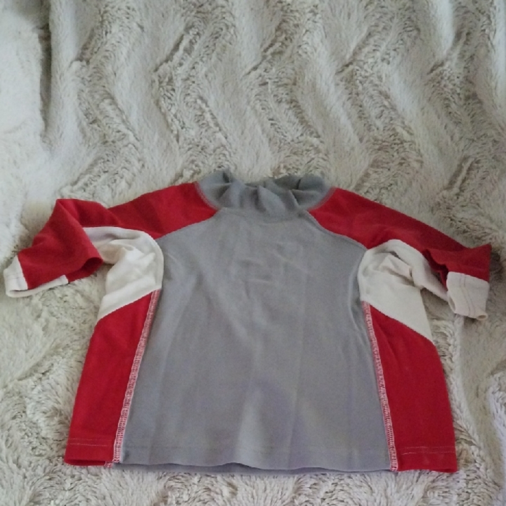 L.L. Bean Kids Red and Gray Rash Guard